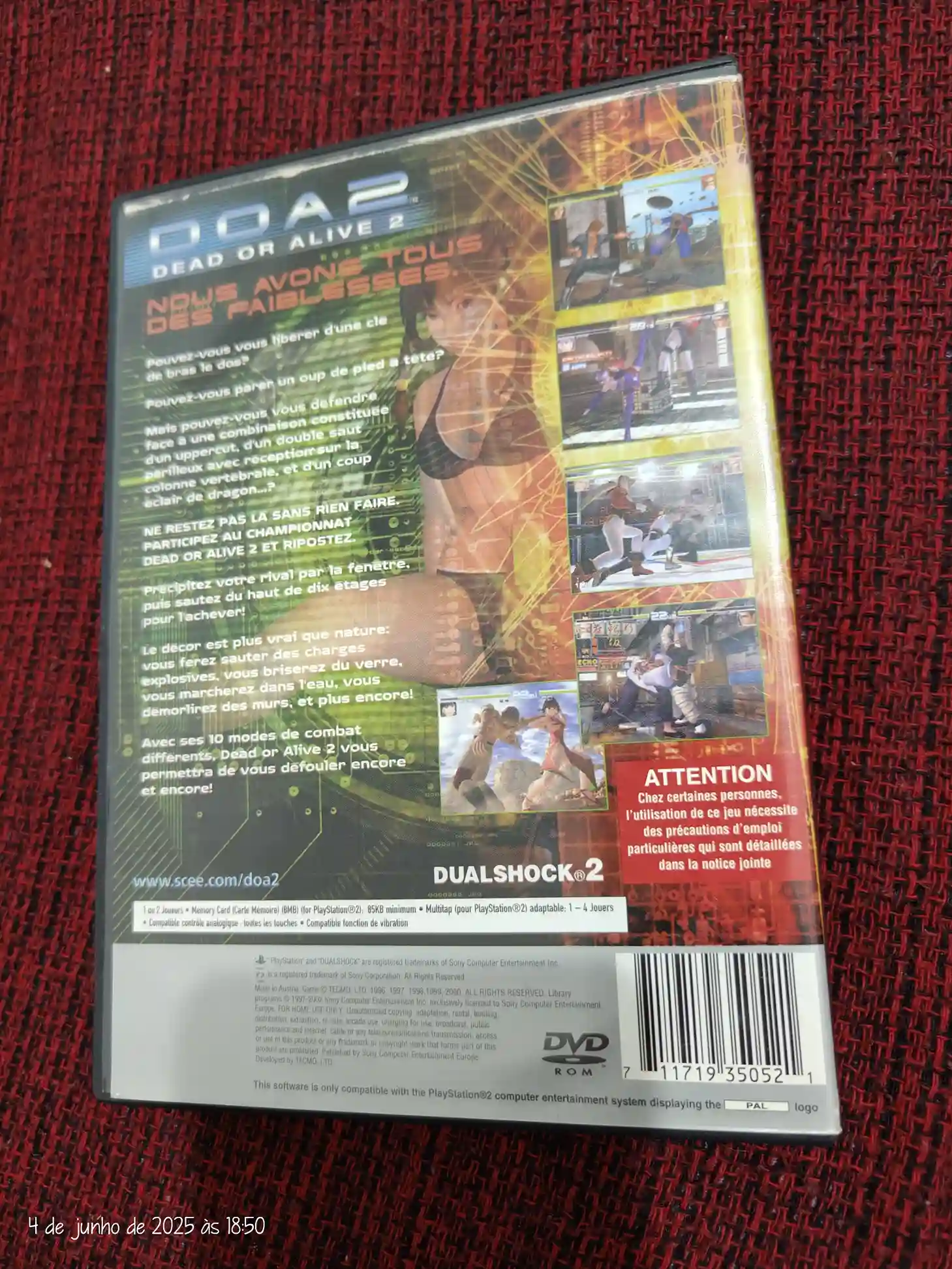 KF/ D.O.A 2 ORIGINAL PS2 49,00 SEGUIDOS DE 6,00