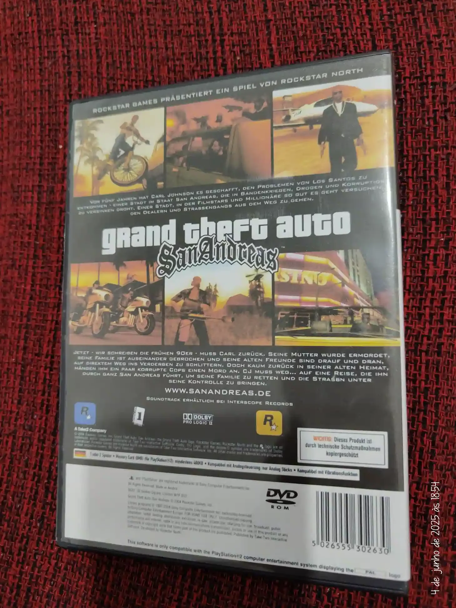 KF/ Nabel /GTA S.ANDREAS ORIGINAL PS2 59,00 SEGUIDOS DE 6,00