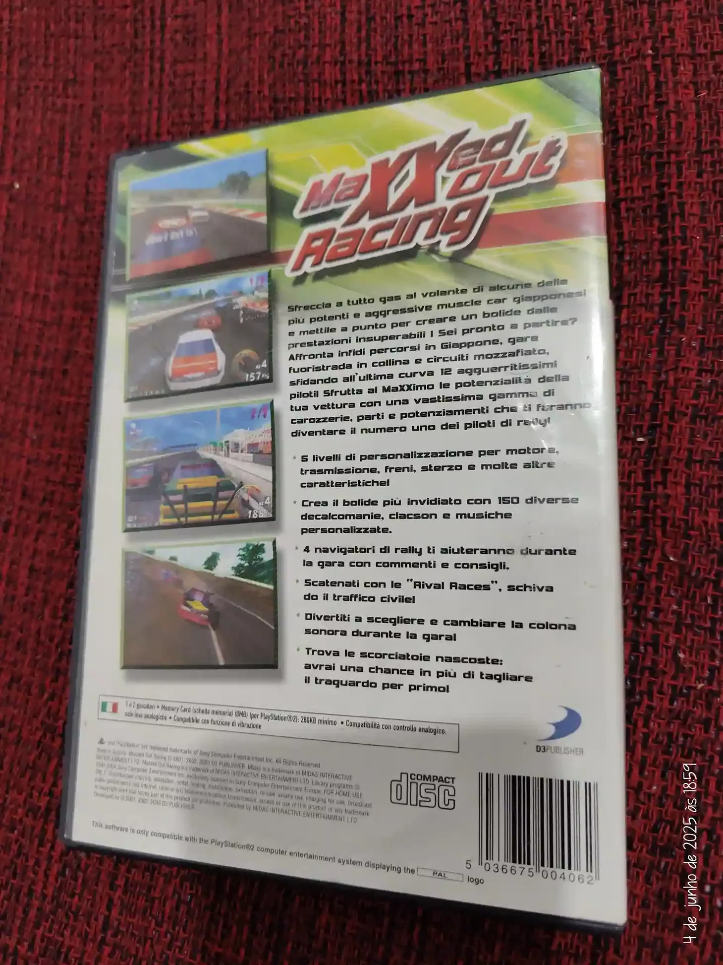 KF/ MAX RACING ORIGINAL PS2 49,00 SEGUIDOS DE 6,00