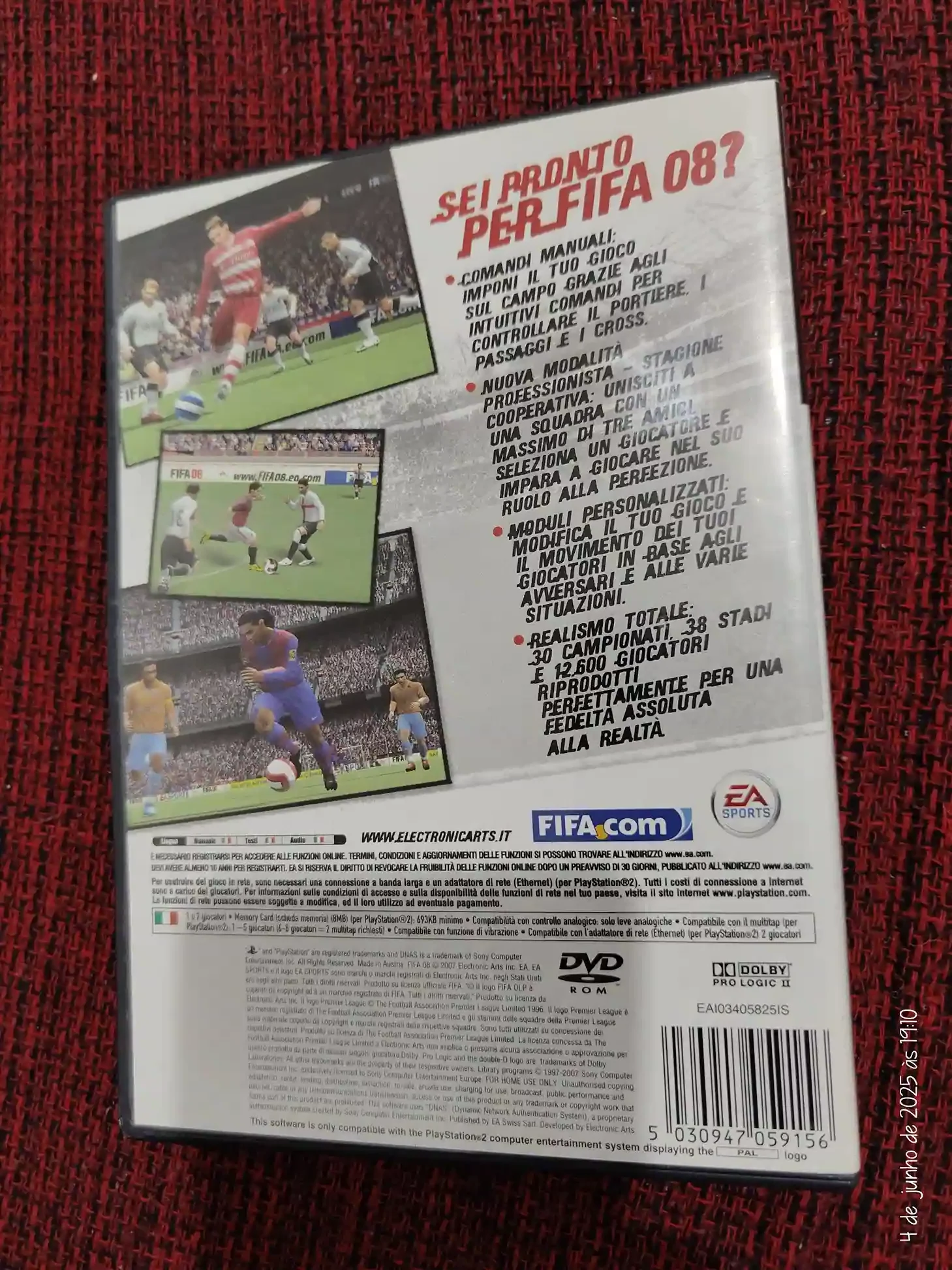 KF/ FIFA 08 PS2 ORIGINAL 49,00 SEGUIDOS DE 6,00