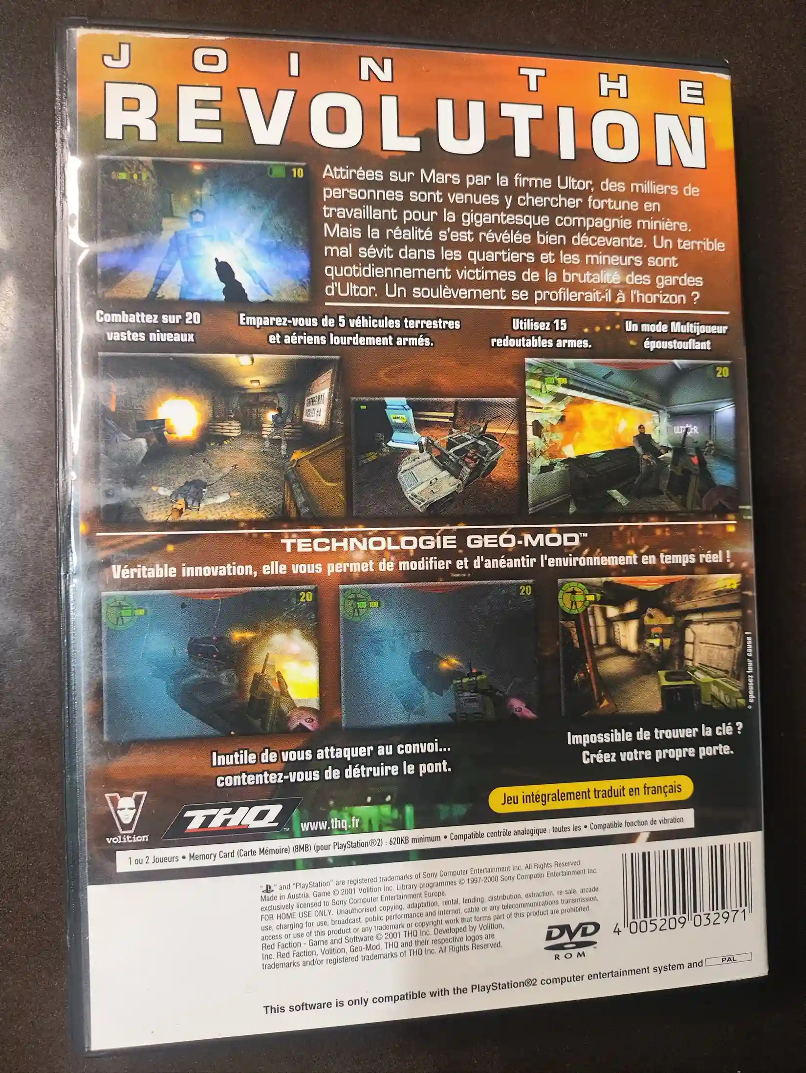 KF/ RED FACTION ORIGINAL PS2 39,00 SEGUIDOS DE 6,00