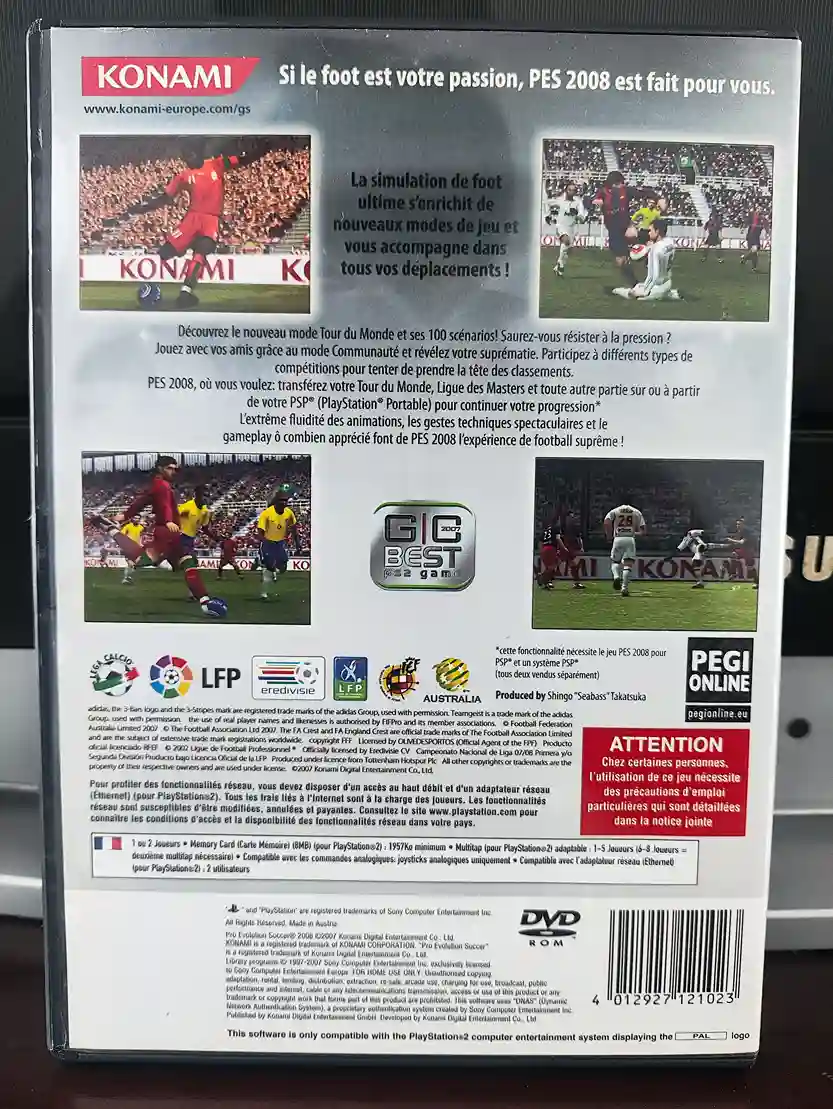 KF/ PES 2008 ORIGINAL 39,00 SEGUIDOS DE 5,00