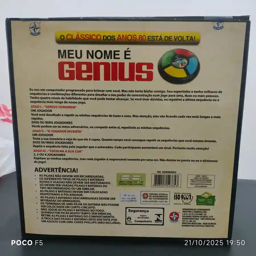 KF/ GENIUS ESTRELA LACRADO 169,00 SEGUIDOS DE 10,00