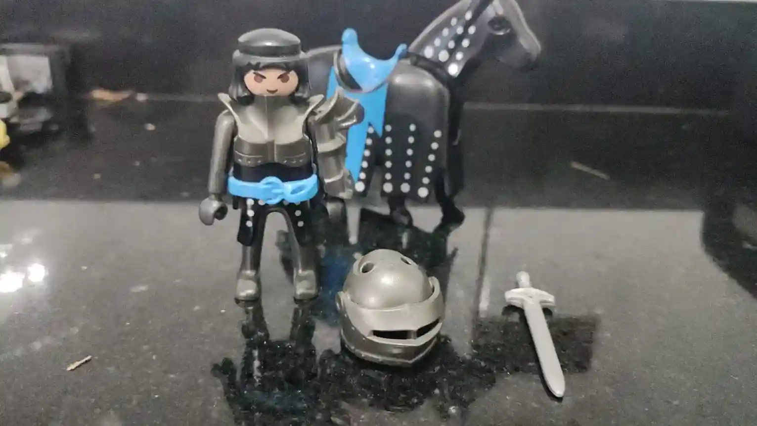 WA/ PLAYMOBIL CAVALEIRO NEGRO♨️39,00 SEGUIDOS DE 9,00📺