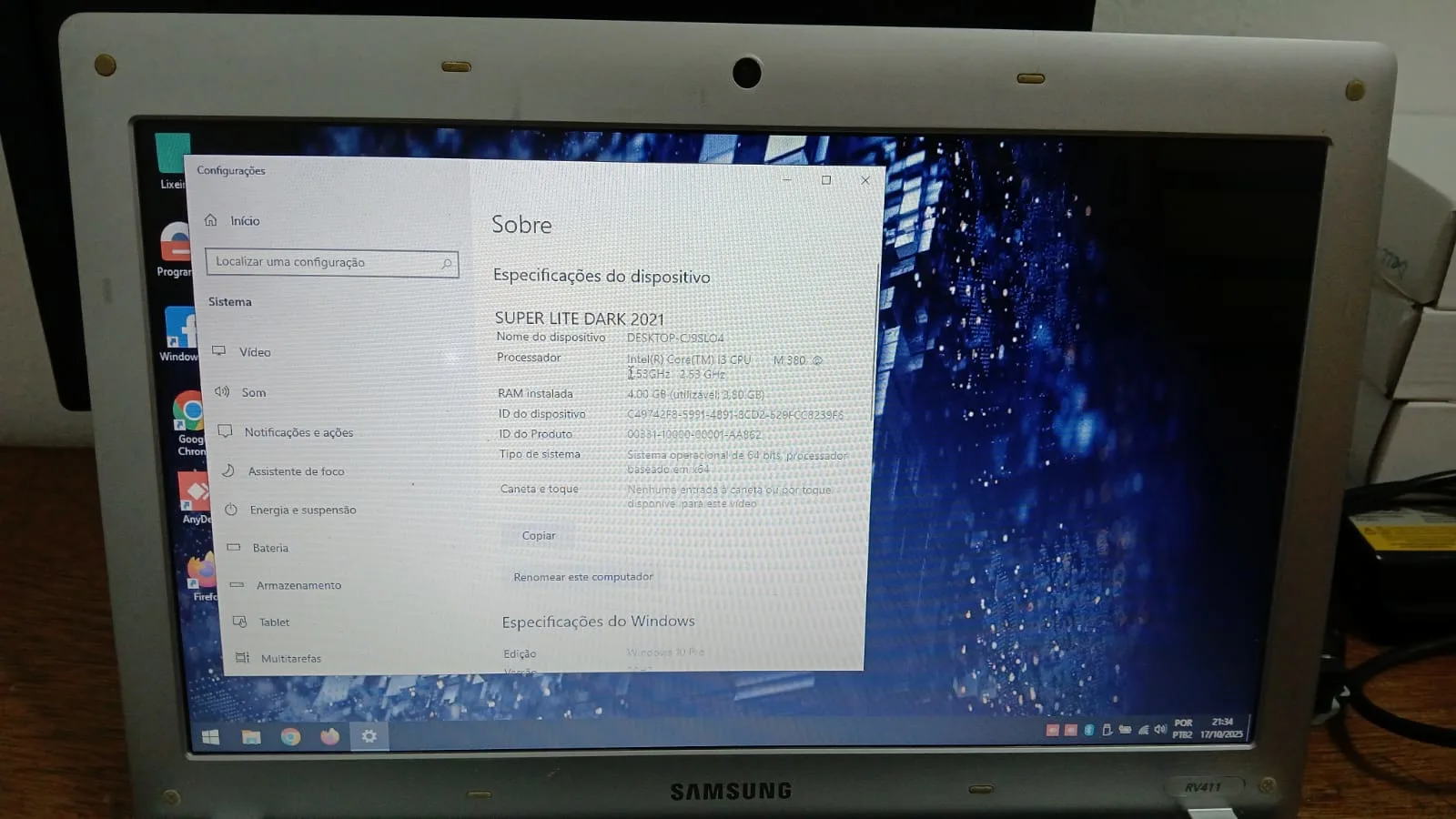 CL/ 😱NOTEBOOK SAMSUNG I3🥳 288,00 SEGUIDOS 9,00😲