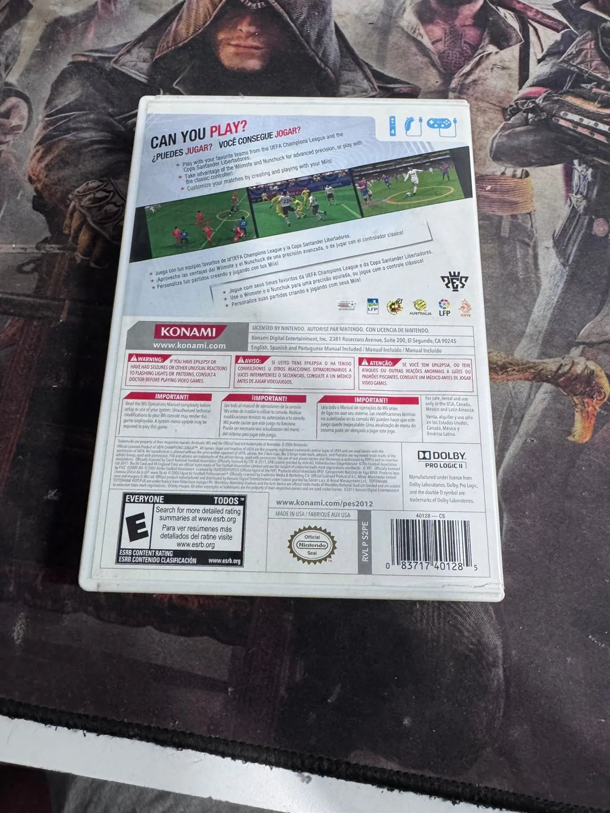 RL/ JOGO PES 2012 WII ORIGINAL 21,00 SEGUIDOS DE 4,00