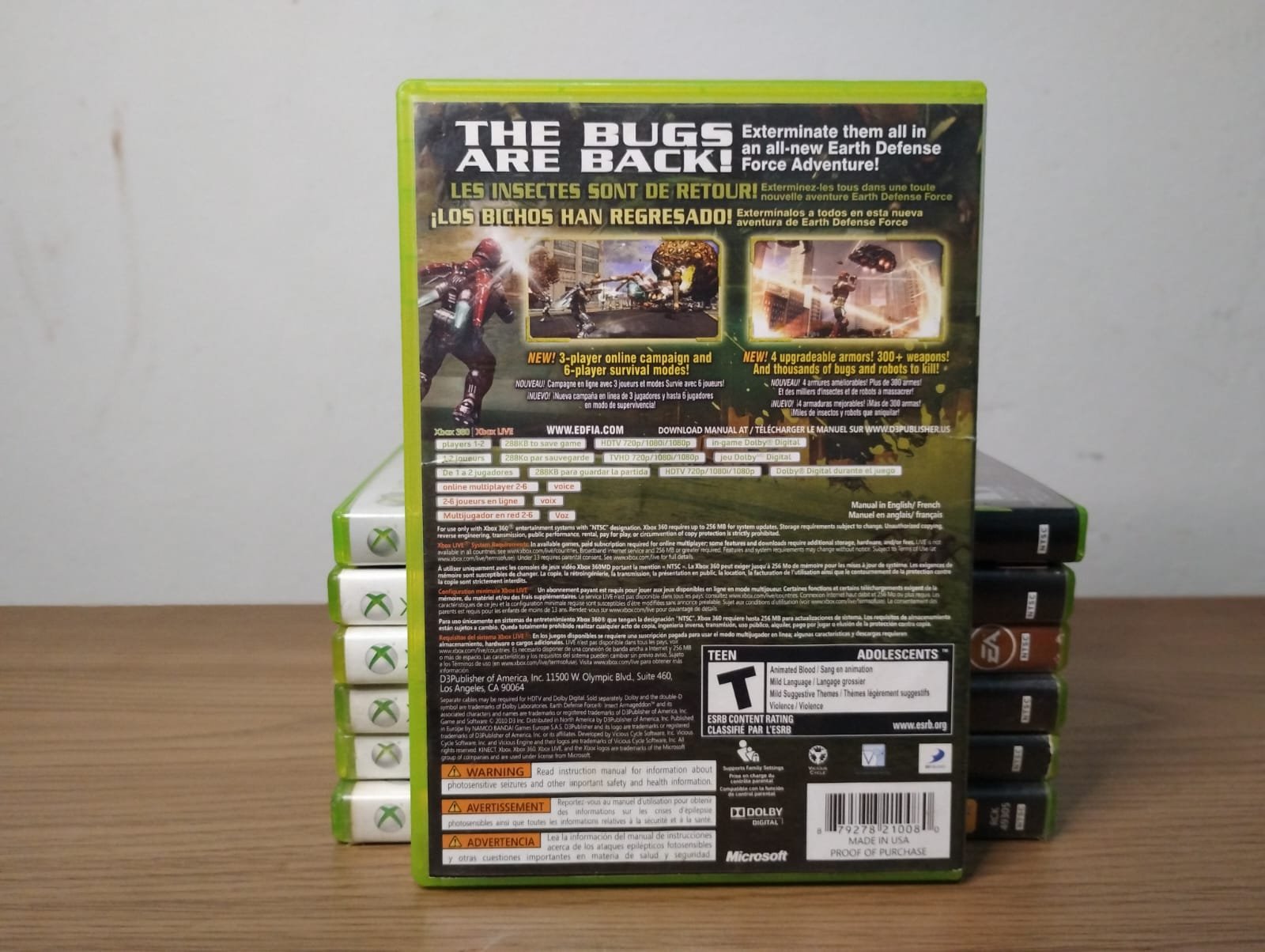 FH/ ORIGINAL EARTH DEFENSE FORCE XBOX 360 26,00 SEGUIDOS DE 3,00