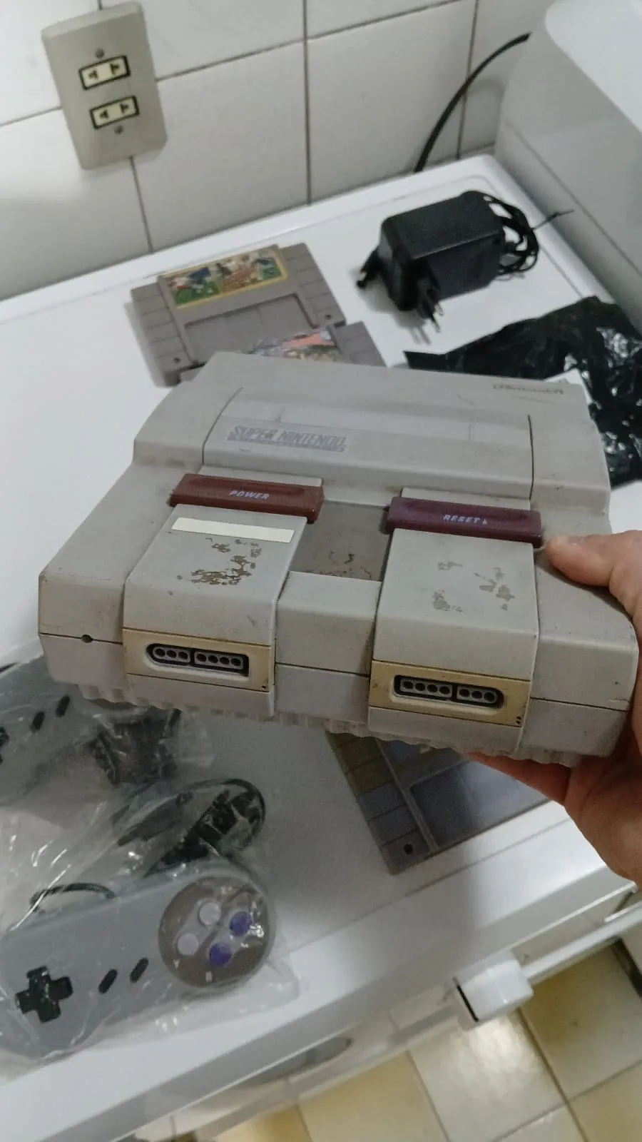 CL/ 😱SUPER NES+5 JOGOS!🥳 200,00 SEGUIDOS 9,00😲