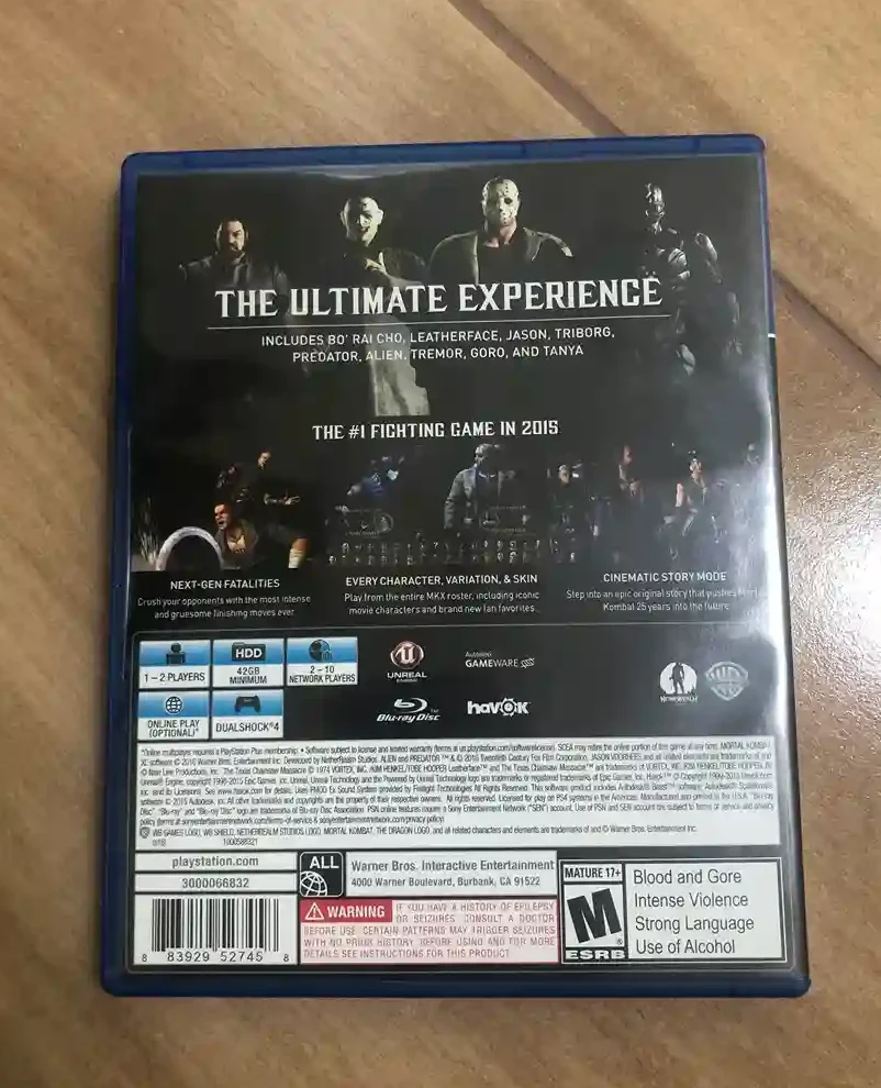 B9/PAULA/ MORTAL KOMBAT PS4 💀 41,00 SEGUIDOS DE 7,00