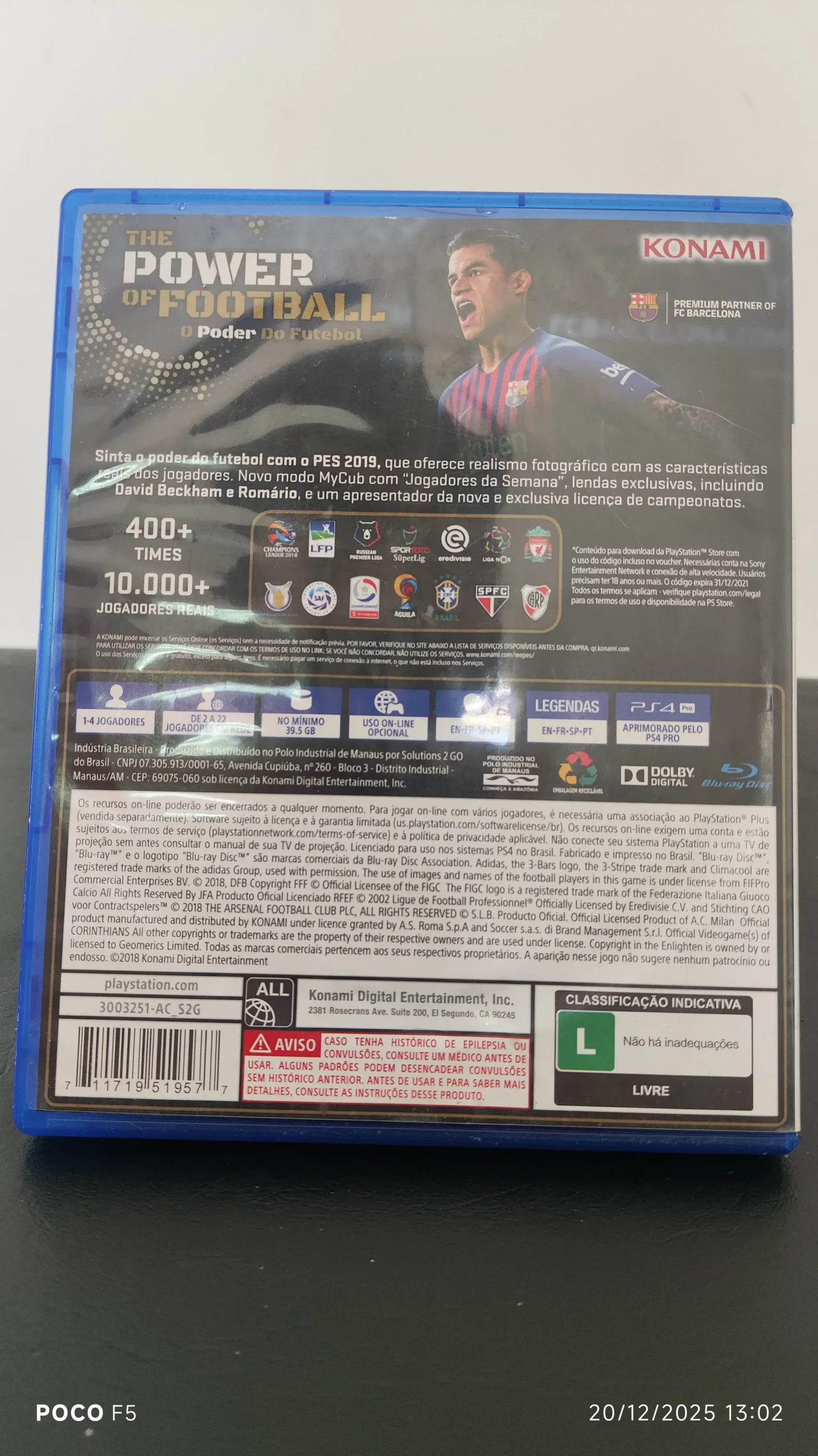KF/ PES 2019 ORIGINAL 39,00 SEGUIDOS DE 6,00