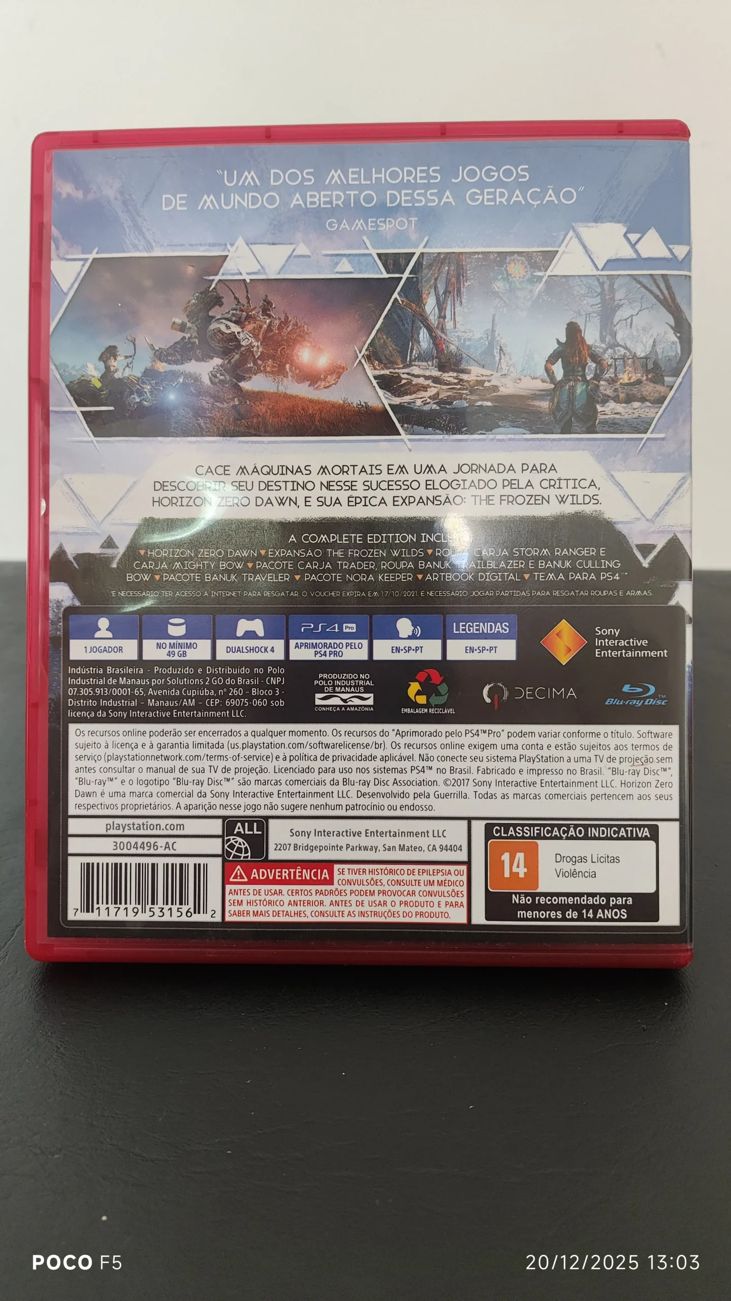 KF/ 17thiagoov /HORIZON ZERO DAWN ORIGINAL 59,00 SEGUIDOS DE 6,00
