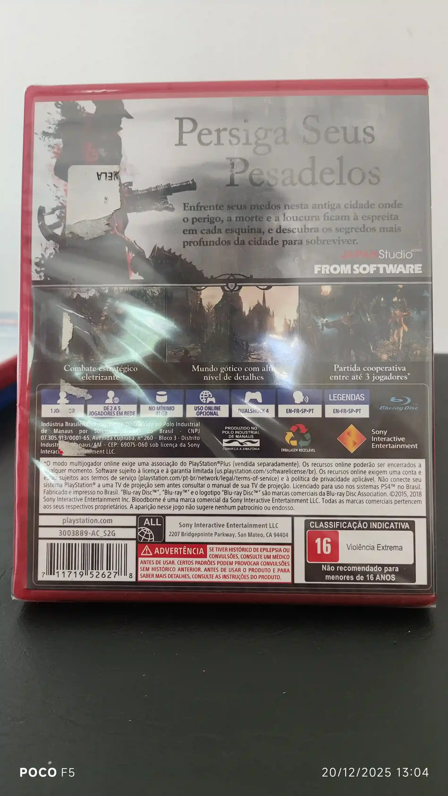 KF/ 17thiagoov/ BLOODBORNE LACRADO PS4 69,00 SEGUIDOS DE 6,00