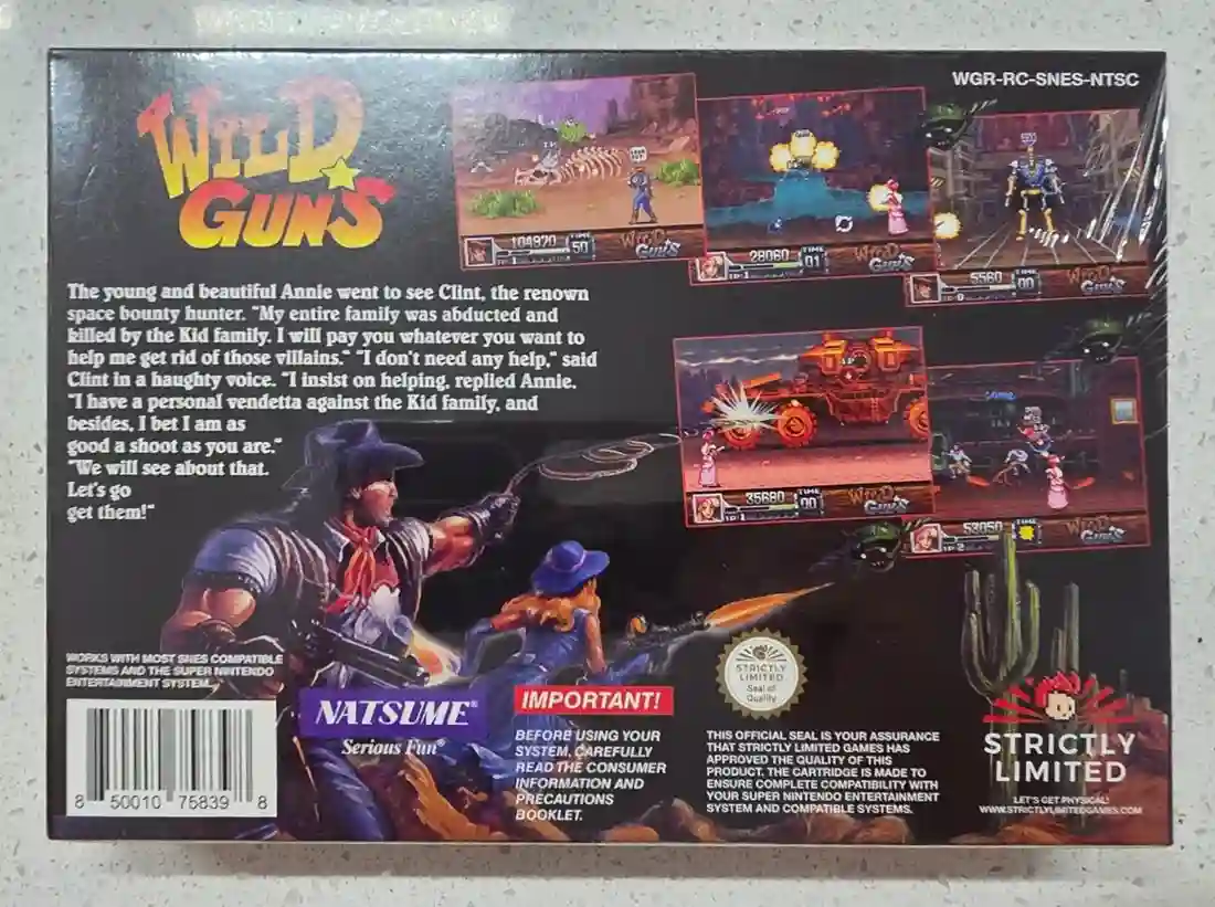 BG/ Erick Torres /WILD GUNS! LIMITED. SNES 197,00 SEGUIDOS DE 48,00