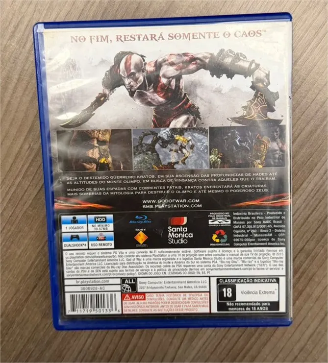 R9/ 17thiagoov /PS4 – GOD OF WAR III REMASTERIZADO! – 38,00 SEGUIDOS DE 7,00
