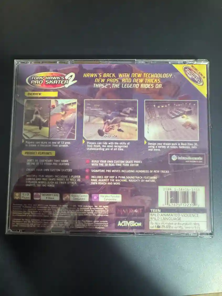RL/ / MIROS/ JOGO PS1 TONY HAWKS PRO SKATER 2 21,00 SEGUIDOS DE 11,00