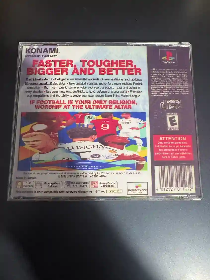 RL/ JOSE CILMAR/ JOGO PS1 PES 2025 21,00 SEGUIDOS DE 11,00