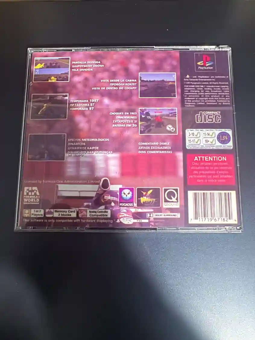 RL/ JOSE CILMAR/ JOGO PS1 FORMULA 1 95 21,00 SEGUIDOS DE 11,00