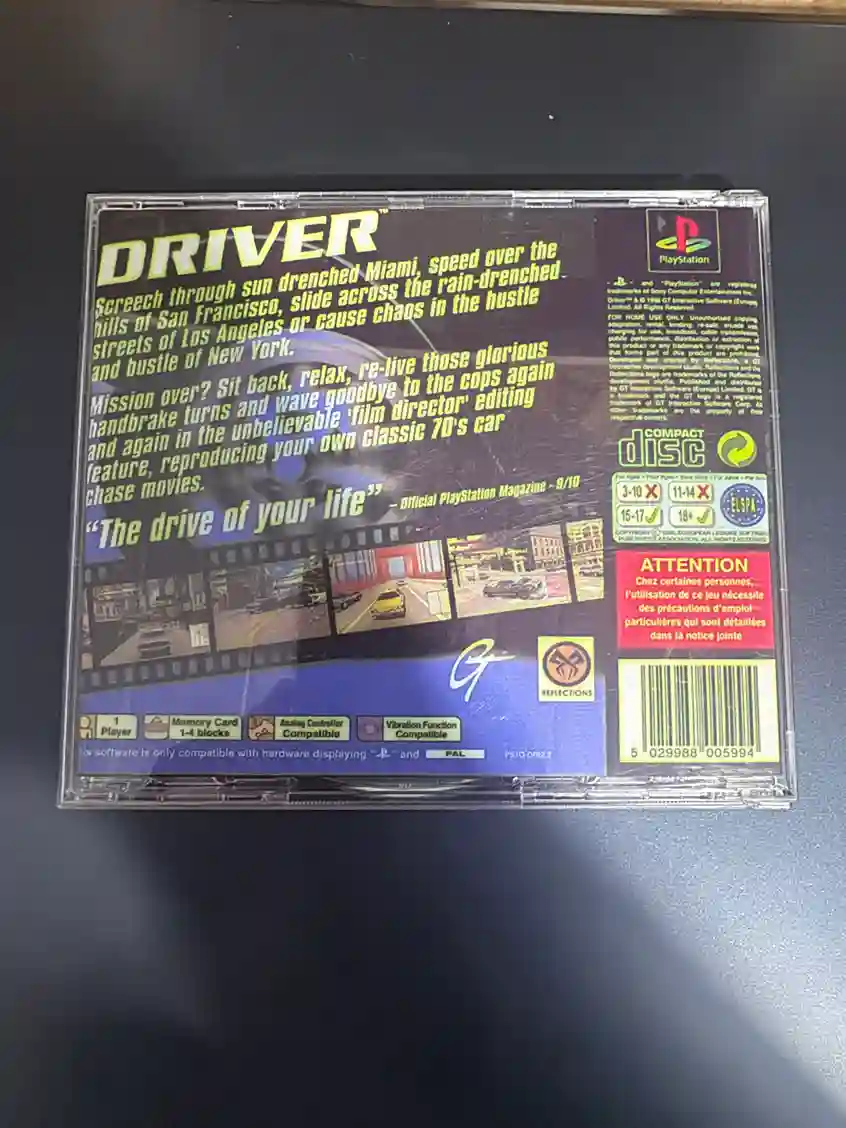 RL/ CHRISTIAN/ JOGO PS1 DRIVER 21,00 SEGUIDOS DE 11,00