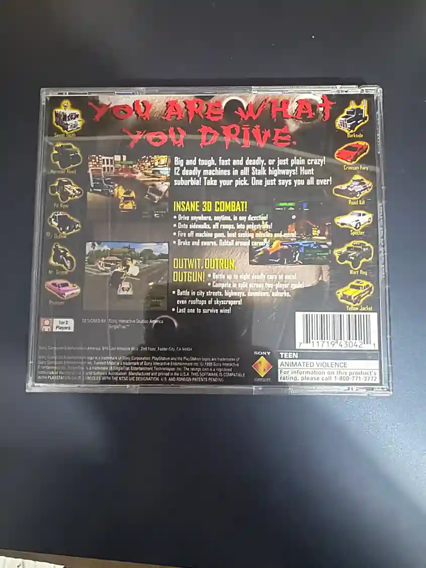 RL/ JOSE CILMAR/ JOGO PS1 TWISTED METAL 21,0 SEGUIDOS DE 11,OO