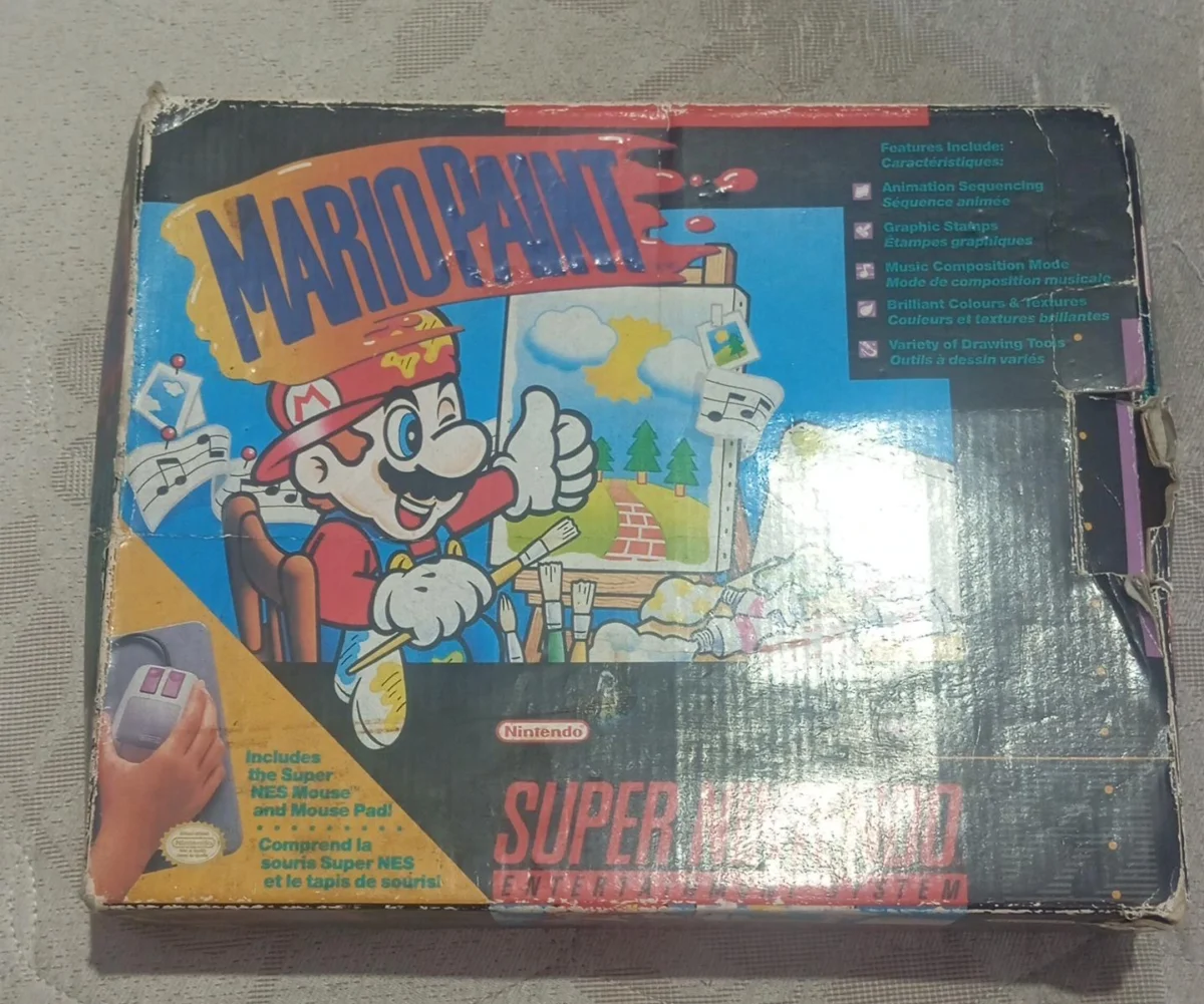 AD/ R***AN /KIT MARIO PAINT ORIGINAL! 87,00 SEGUIDOS DE 23,00