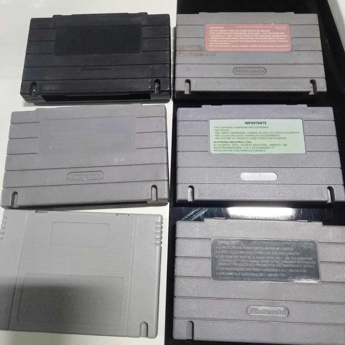 CX/ LOTE 6 JOGOS SNES! TOPS! 119,00 SEGUIDOS DE 8,00