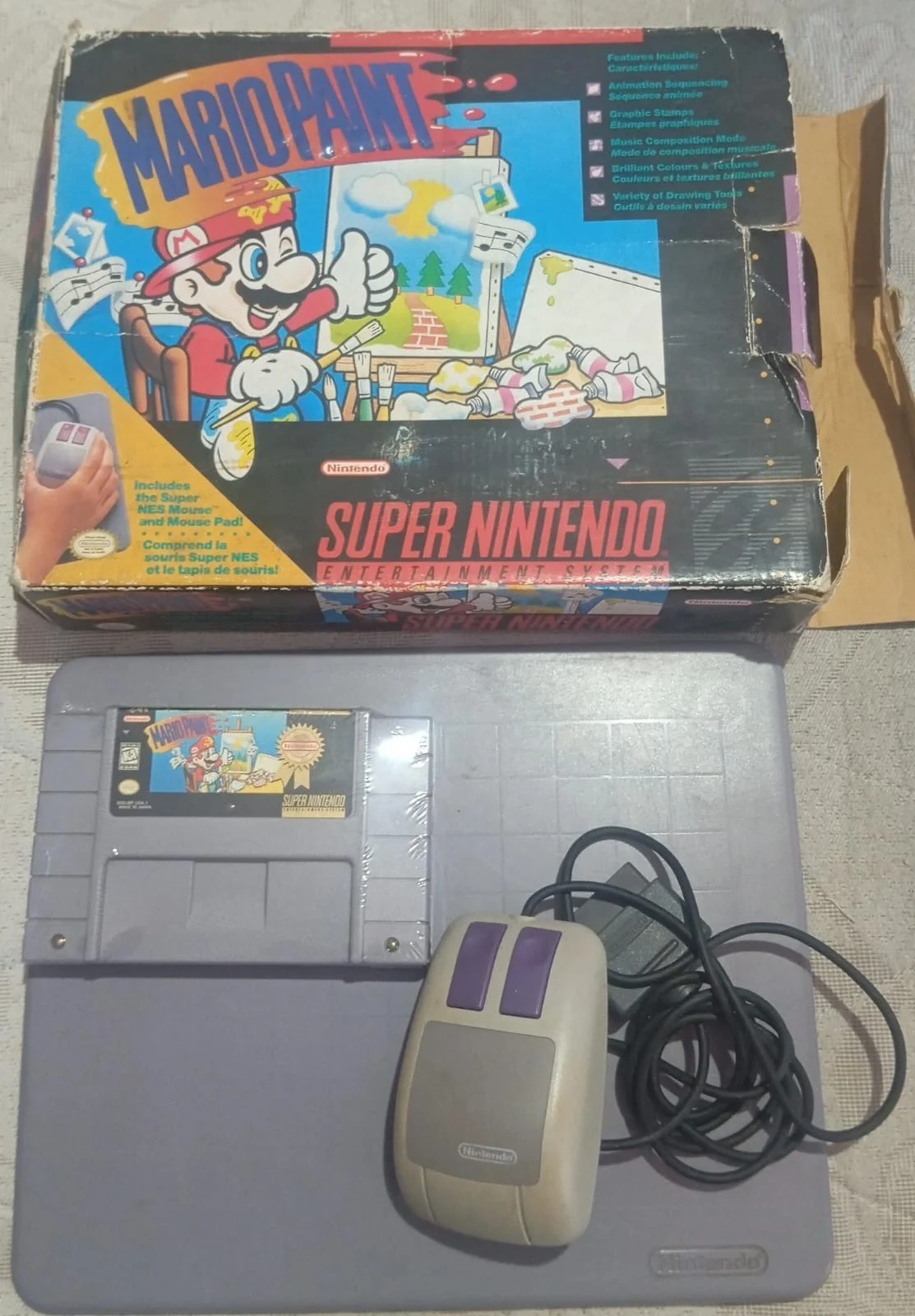 AD/ R***AN /KIT MARIO PAINT ORIGINAL! 87,00 SEGUIDOS DE 23,00