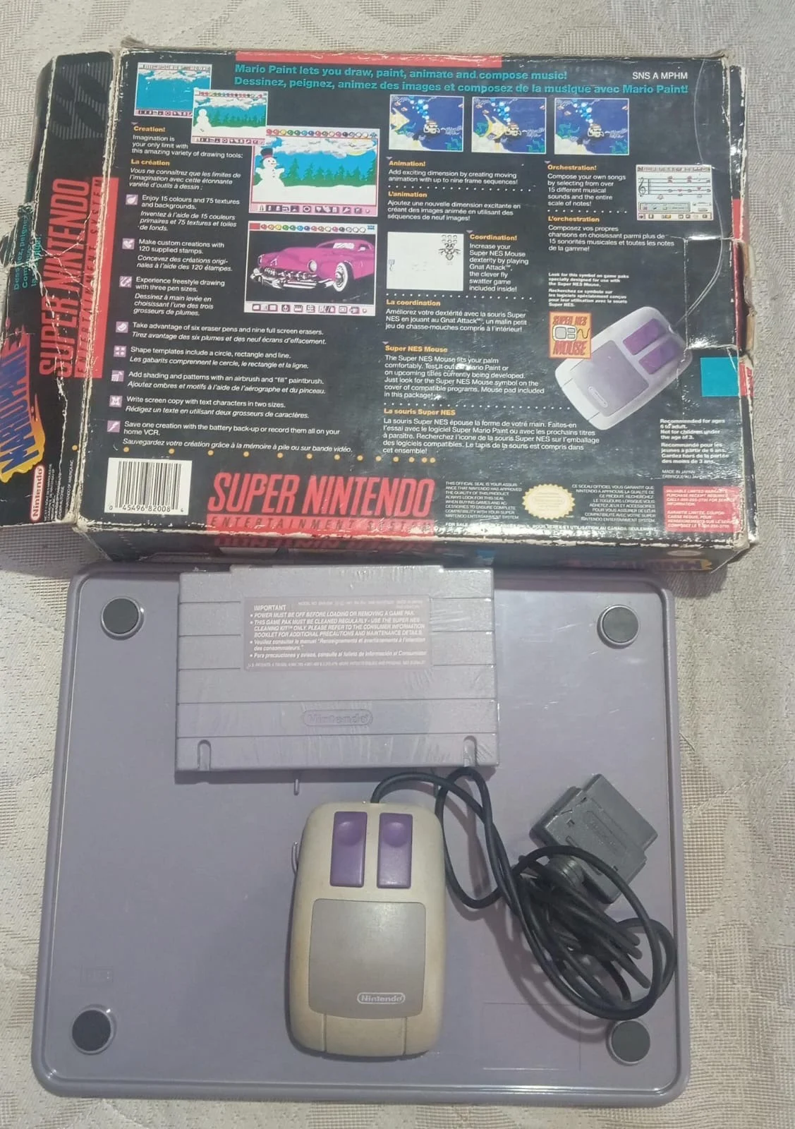 AD/ R***AN /KIT MARIO PAINT ORIGINAL! 87,00 SEGUIDOS DE 23,00