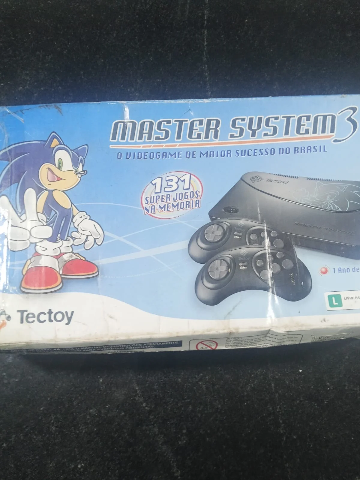 CX/ V*****us S****na /MASTER SYSTEM! NA CAIXA! 109,00 SEGUIDOS DE 20,00