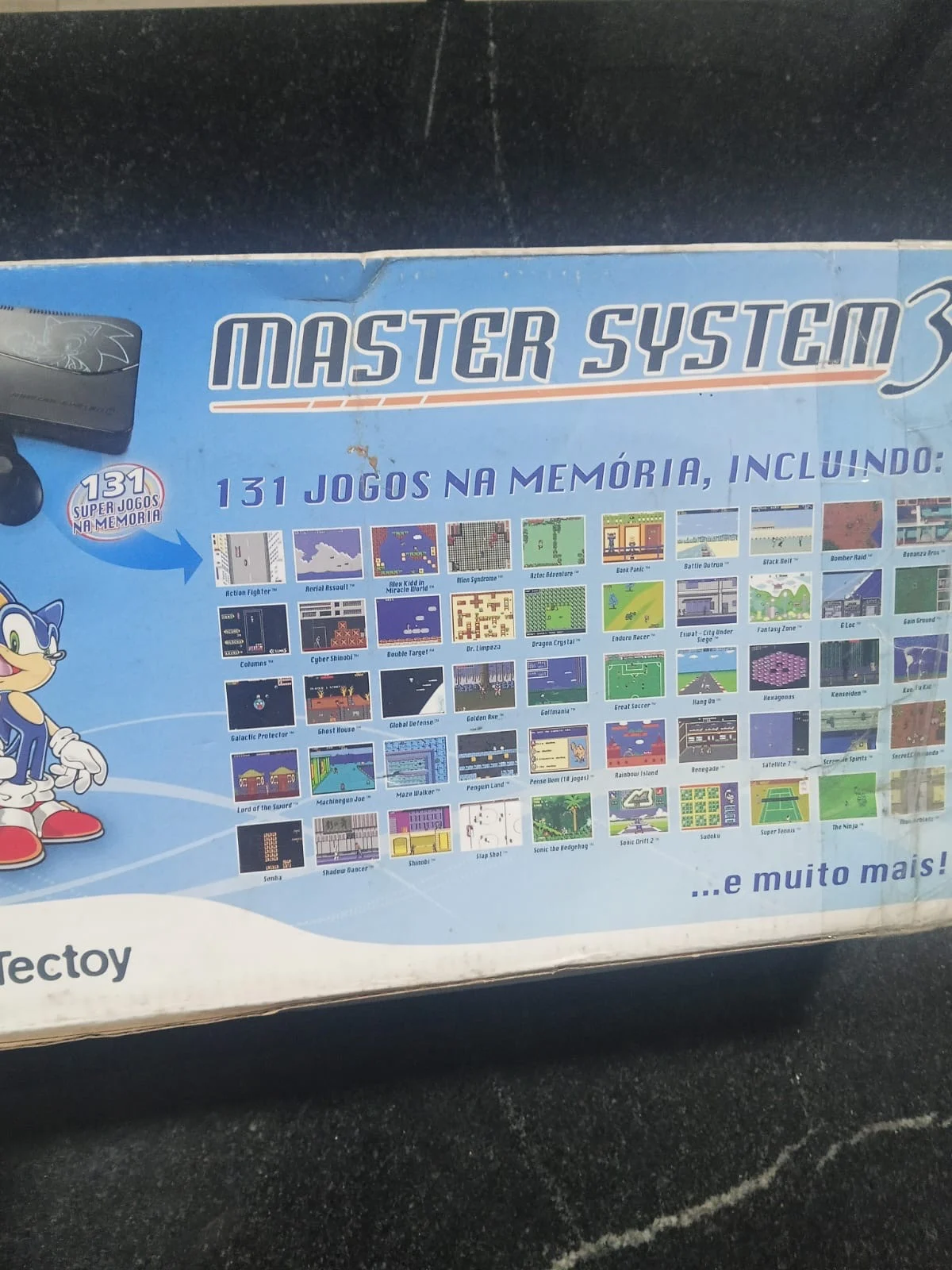 CX/ V*****us S****na /MASTER SYSTEM! NA CAIXA! 109,00 SEGUIDOS DE 20,00