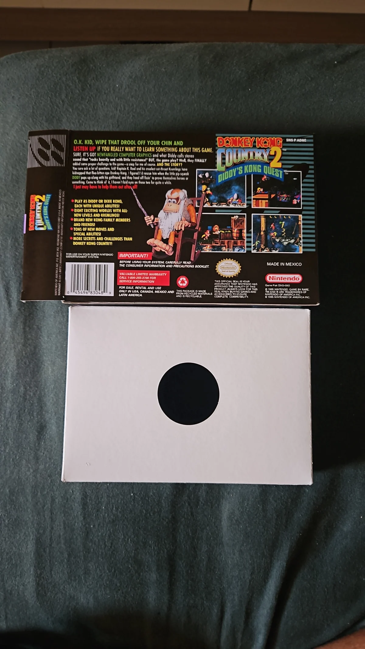 LF/ CAIXA DE JOGO DONKEY KONG 2, SNES! 30,00 SEGUIDOS DE 3,00