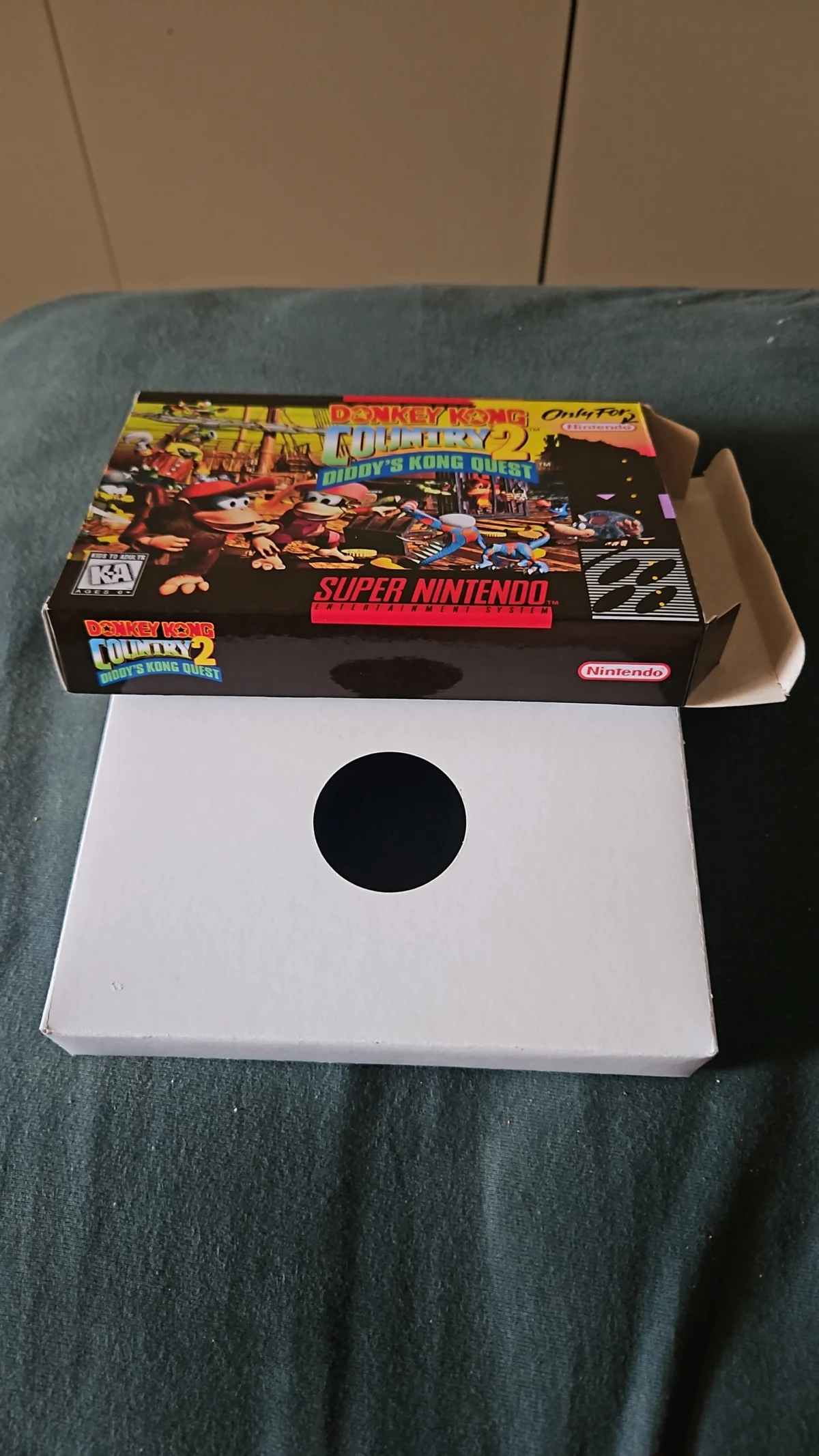 LF/ CAIXA DE JOGO DONKEY KONG 2, SNES! 30,00 SEGUIDOS DE 3,00