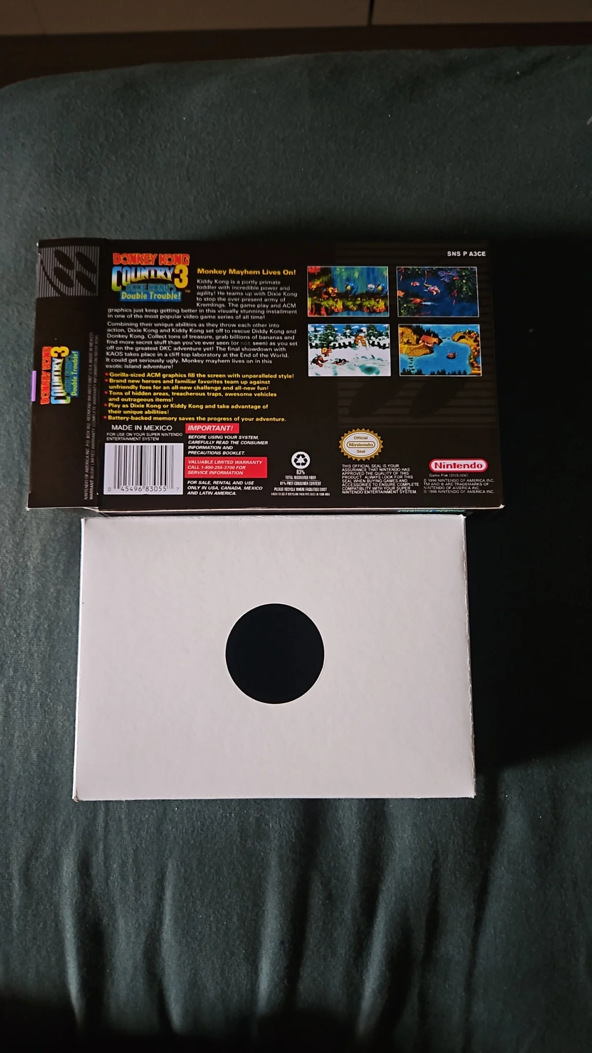 LF/ CAIXA DE JOGO DONKEY KONG 3, SNES! 30,00 SEGUIDOS DE 3,00