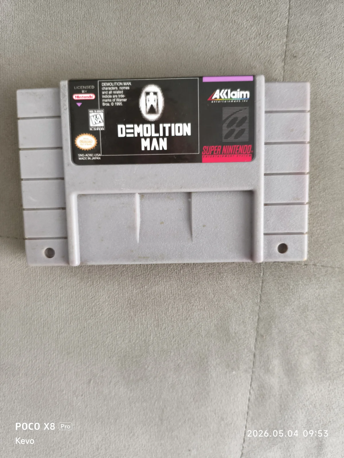 RL/ A****ar /DEMOLITION MAN SNES!!! 34,00 SEGUIDOS DE 5,00