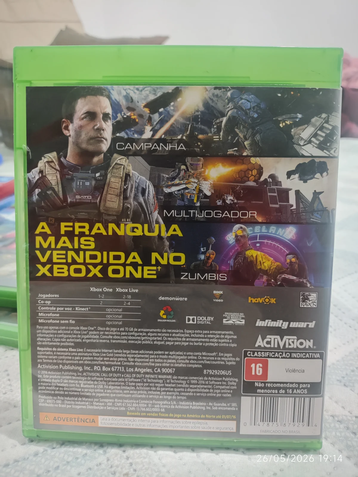 KF/ COD INFINITY ORIGINAL 39,00 SEGUIDOS DE 6,00