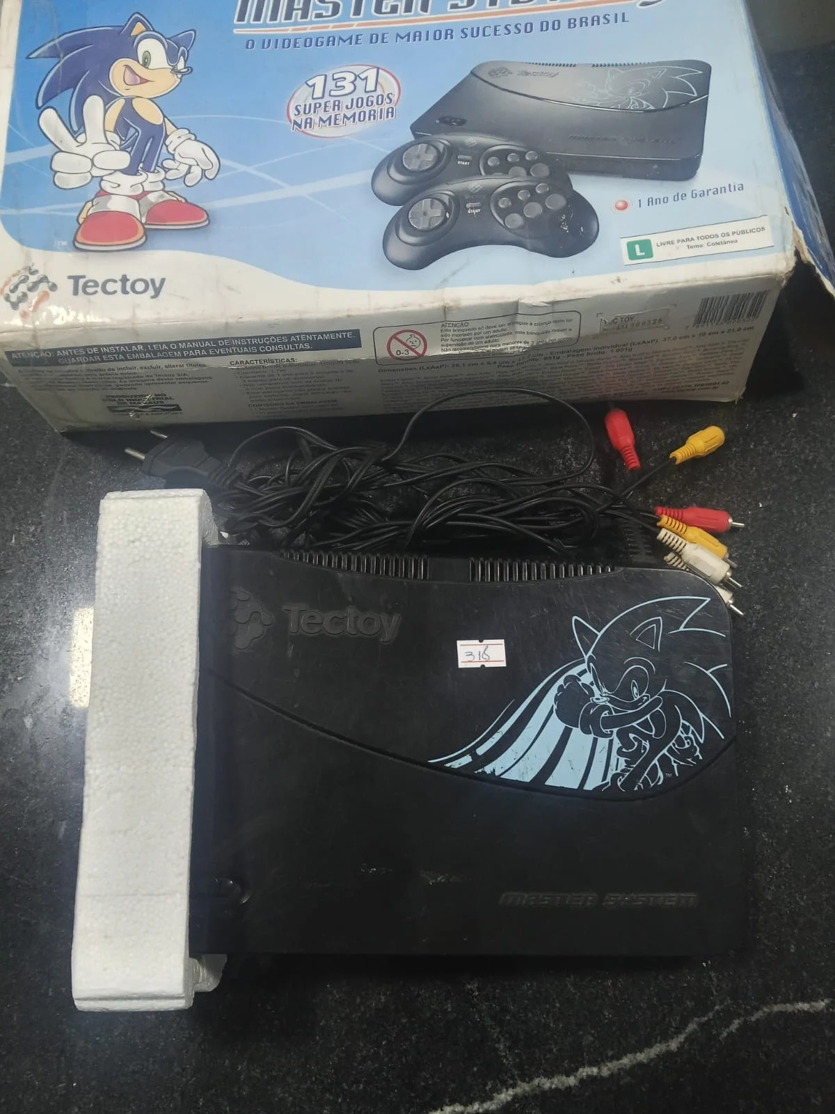 CX/ V*****us S****na /MASTER SYSTEM! NA CAIXA! 109,00 SEGUIDOS DE 20,00