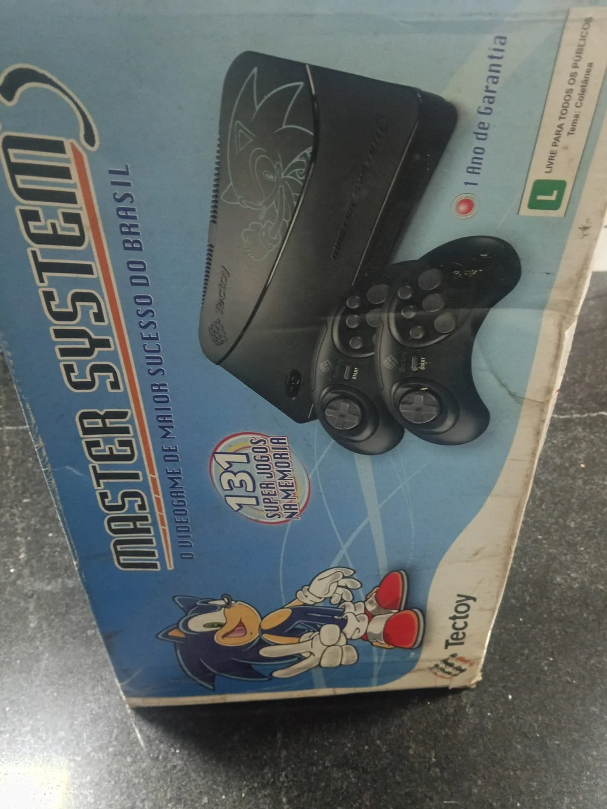 CX/ V*****us S****na /MASTER SYSTEM! NA CAIXA! 109,00 SEGUIDOS DE 20,00