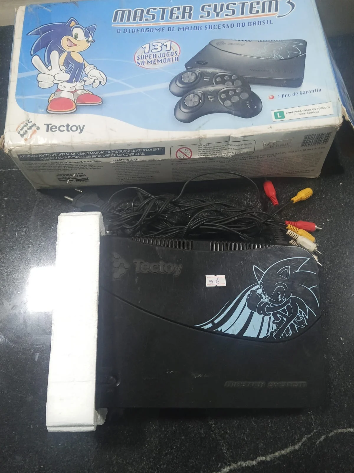 CX/ V*****us S****na /MASTER SYSTEM! NA CAIXA! 109,00 SEGUIDOS DE 20,00