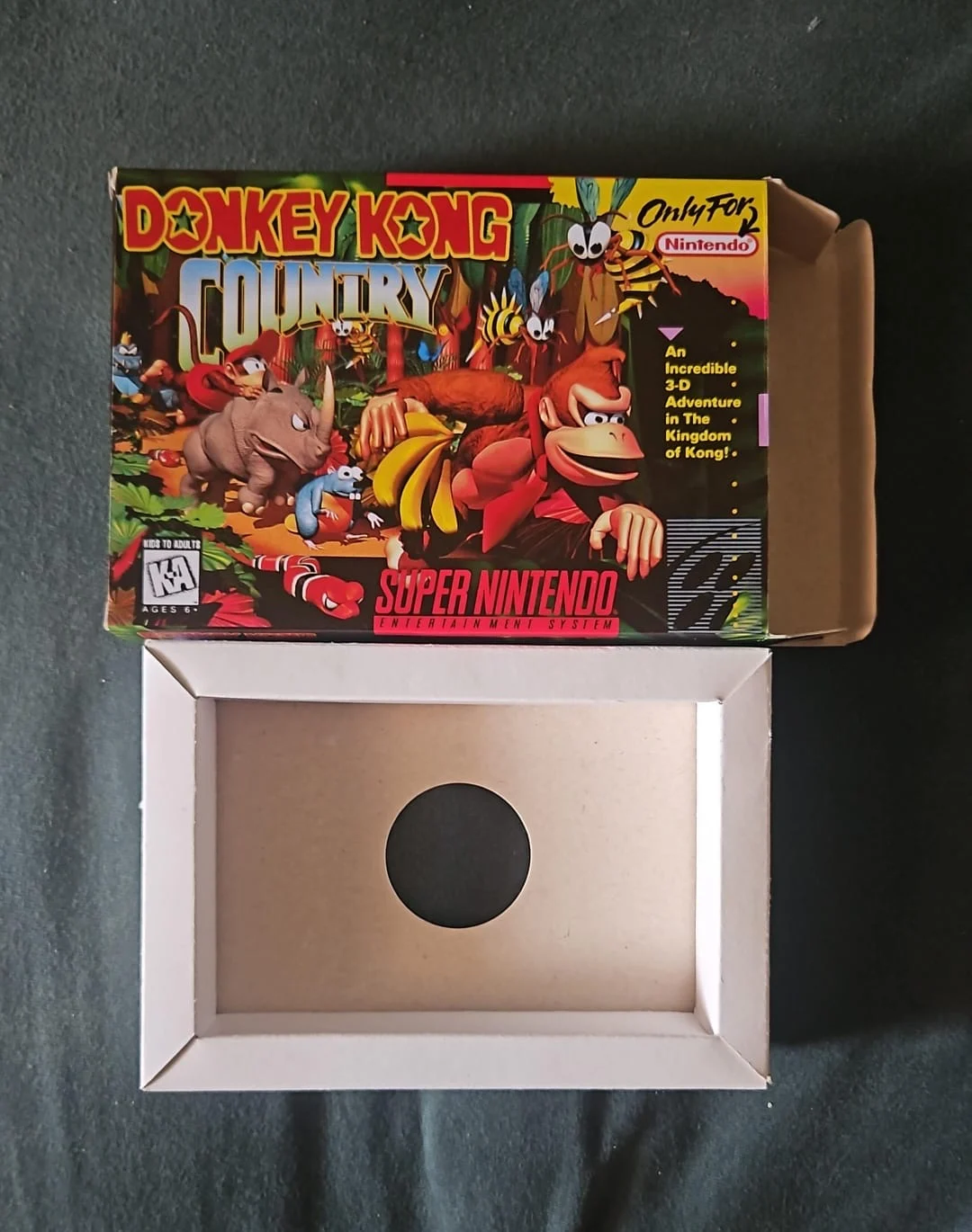 LF/ CAIXA DE JOGO DONKEY KONG, SNES! 30,00 SEGUIDOS DE 3,00