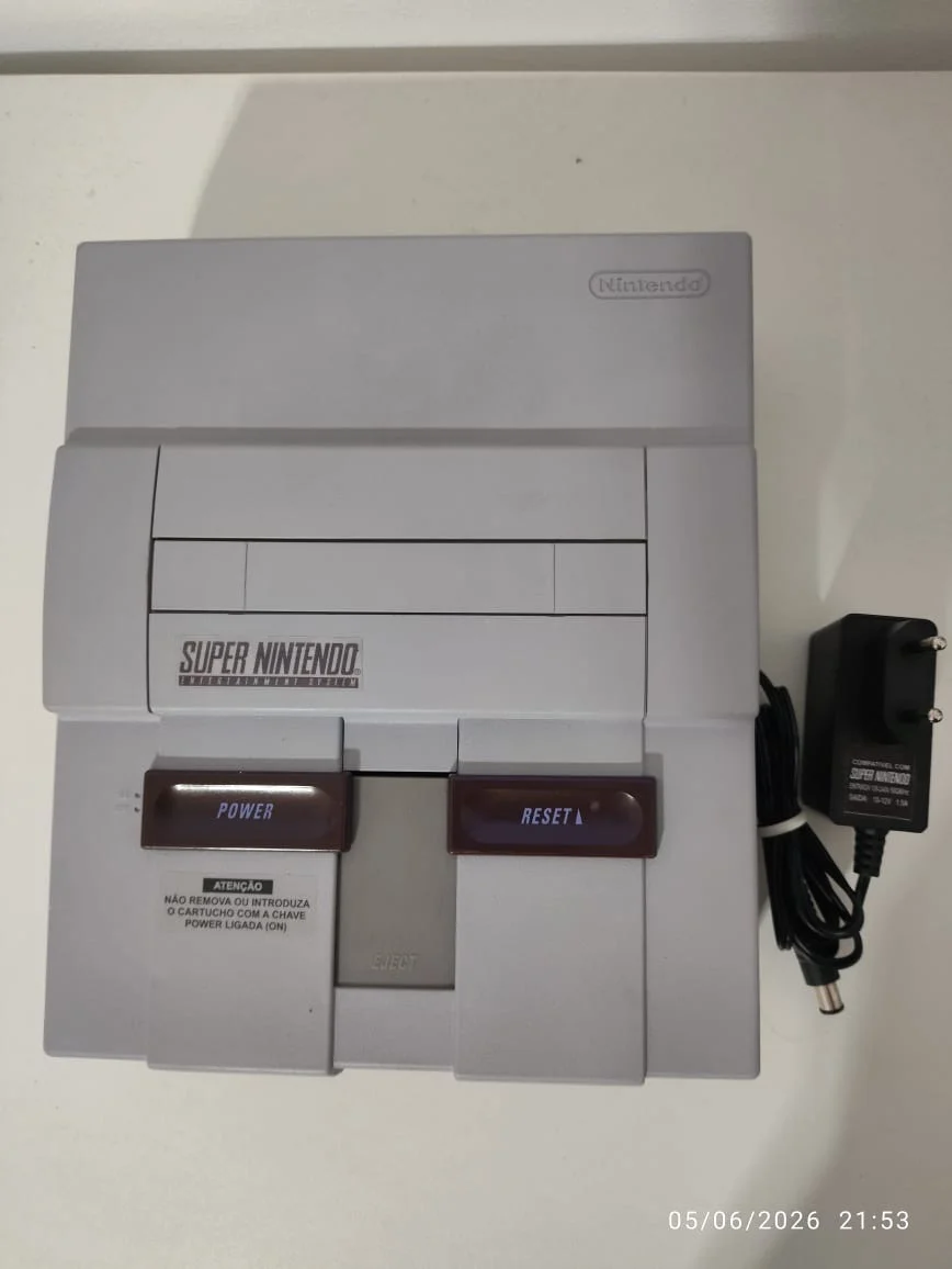 CX/ LINDO SUPER NINTENDO+FONTE  78,00 SEGUIDOS DE 12,00