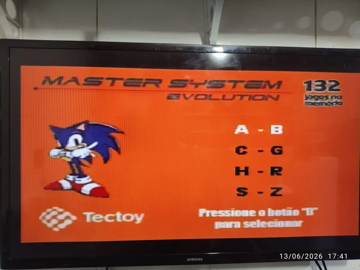 CX/ W***eo /MASTER SYSTEM! + 132 JOGOS! 78,00 SEGUIDOS DE 11,00