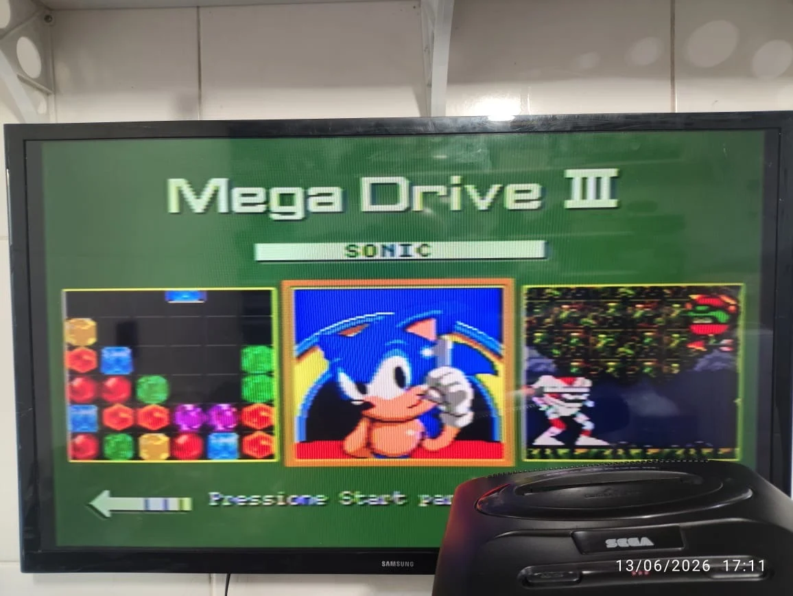 CX/ G*****on /MEGA DRIVE 3 + 30 JOGOS! 109,00 SEGUIDOS DE 22,00