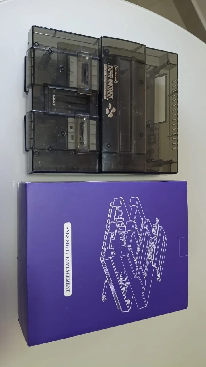 CX/ CARCAÇA TRANSLÚCIDA SNES! TOP! 148,00 SEGUIDOS DE 11,00