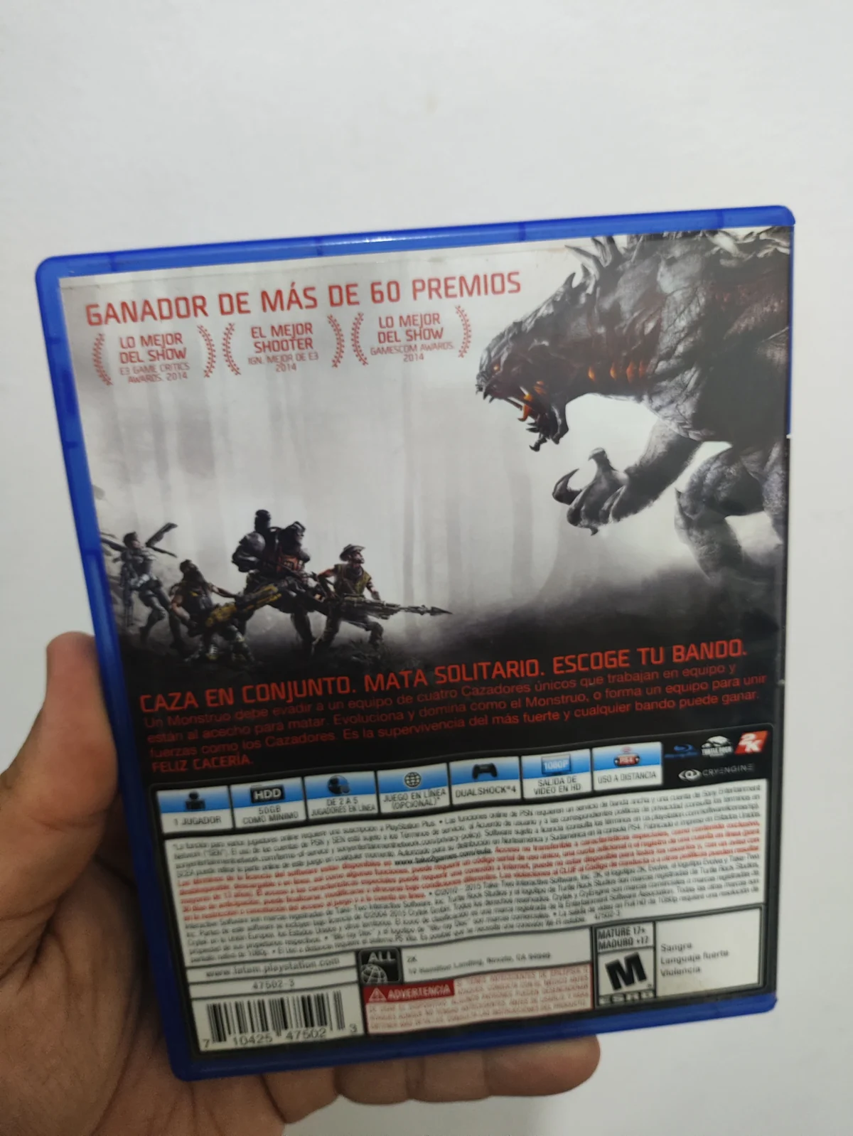 KF/ 1*******ov /EVOLVE PS4 54,00 SEGUIDOS DE 6,00