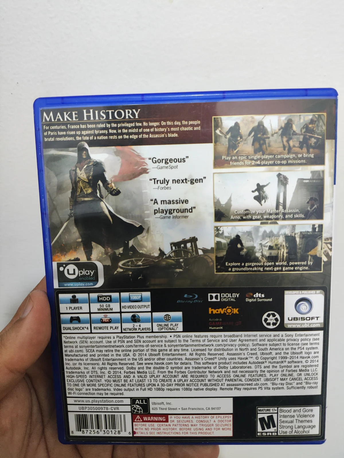 KF/ 1*******ov /ASSASSINS CREED UNITY 54,00 SEGUIDOS DE 6,00