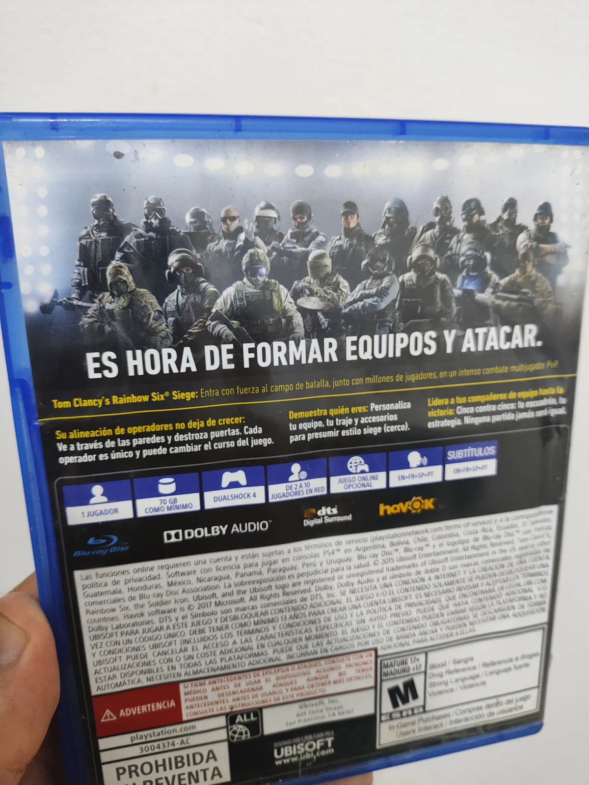 KF/ 1*******ov /RAINBOW SIX SIEGE PS4 49,00 SEGUIDOS DE 9,00
