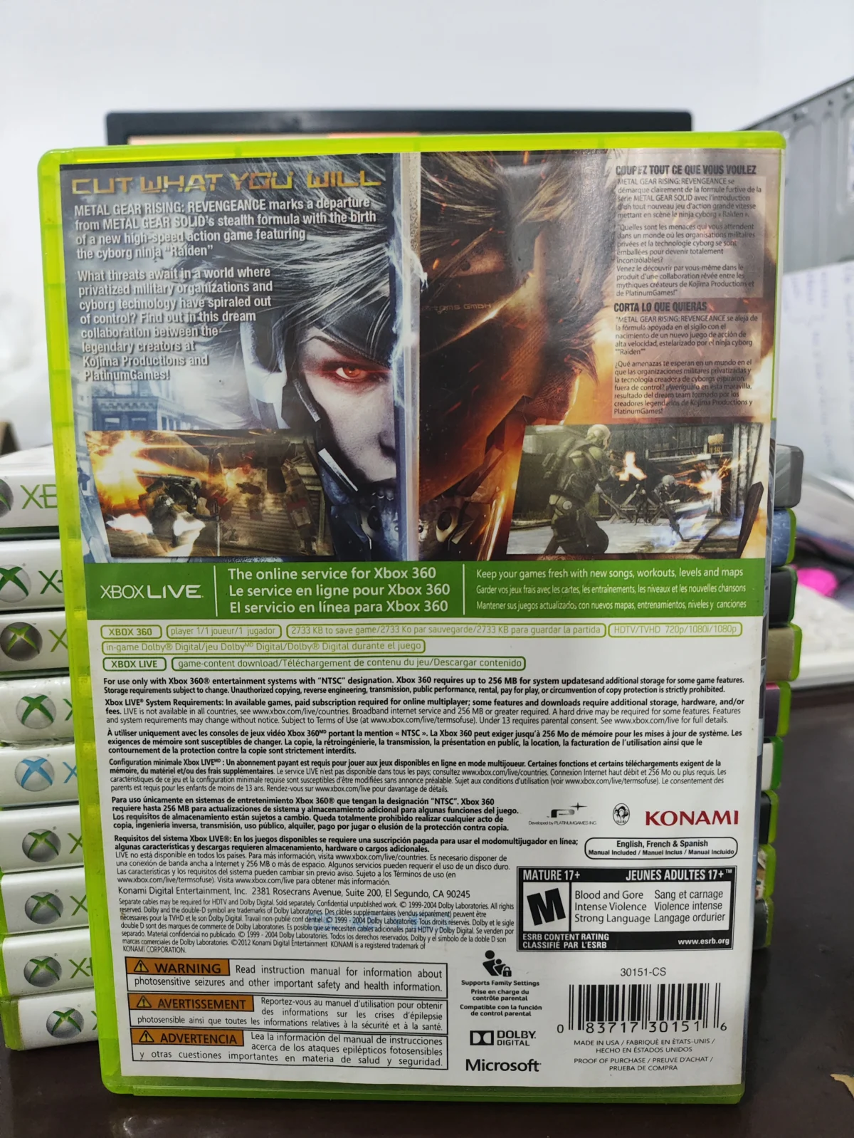KF/ METALGEAR RISING ORIGINAL 46,00 SEGUIDOS DE 6,00