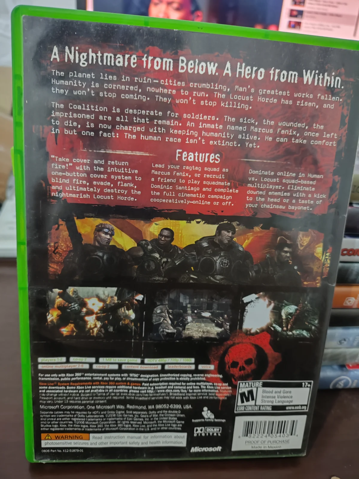 KF/ GEARS OF WAR ORIGINAL 49,00 SEGUIDOS DE 6,00