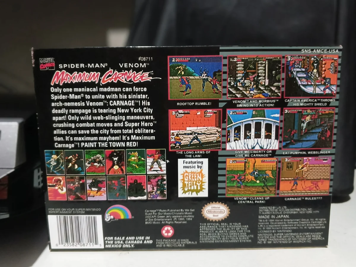 E7/ SPIDERMAN E VENUM! SNES! TOP! 63,00 SEGUIDOS DE 10,00