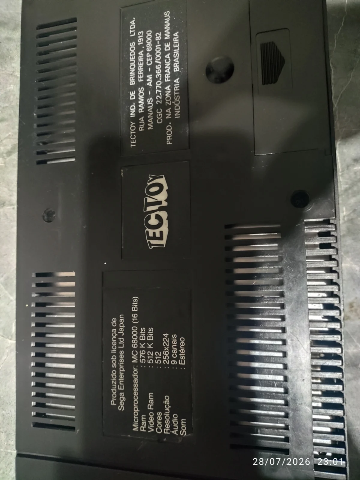PS/ CONSOLE MASTER SYSTEM 1 TEC TOY 100% FUNCIONANDO HANG ONE - Imagem 7
