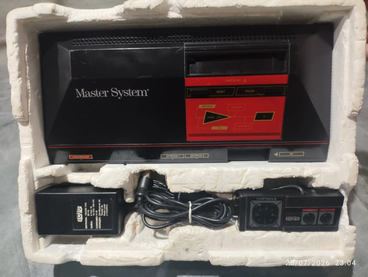 PS/ CONSOLE MASTER SYSTEM 1 TEC TOY 100% FUNCIONANDO HANG ONE